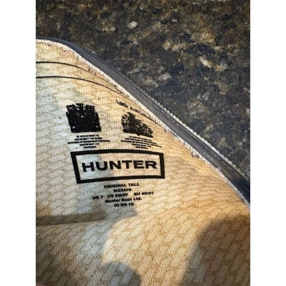 Hunter Women's Original Tall Black Rain Boots Size 9 Knee High - Picture 12 of 12